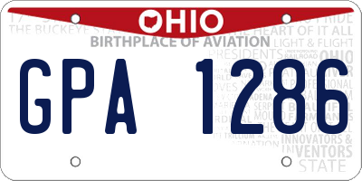 OH license plate GPA1286
