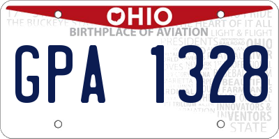 OH license plate GPA1328