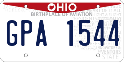 OH license plate GPA1544