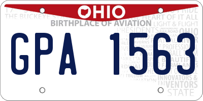 OH license plate GPA1563