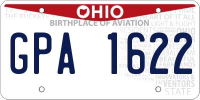 OH license plate GPA1622
