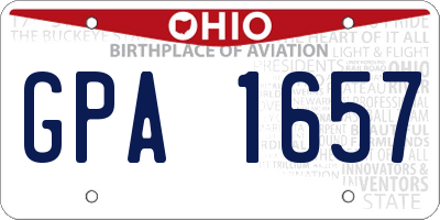 OH license plate GPA1657