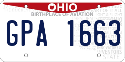 OH license plate GPA1663