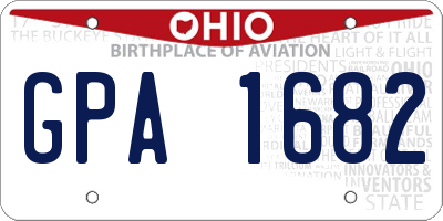 OH license plate GPA1682