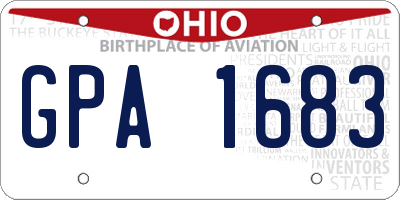OH license plate GPA1683