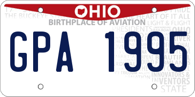 OH license plate GPA1995