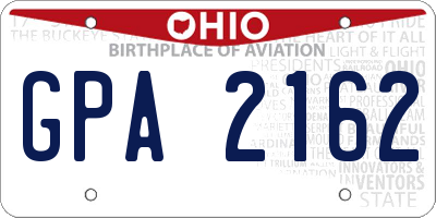 OH license plate GPA2162