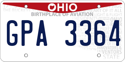 OH license plate GPA3364