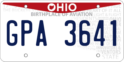 OH license plate GPA3641