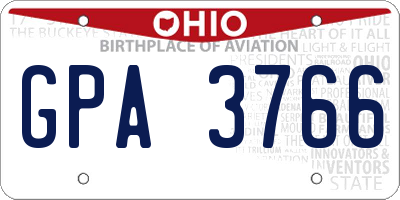 OH license plate GPA3766