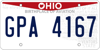 OH license plate GPA4167