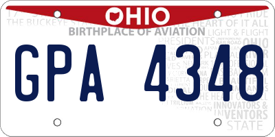 OH license plate GPA4348