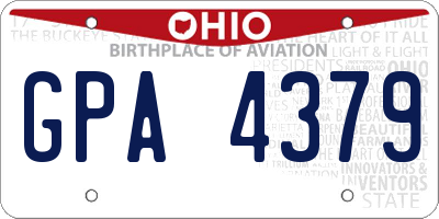 OH license plate GPA4379
