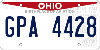 OH license plate GPA4428