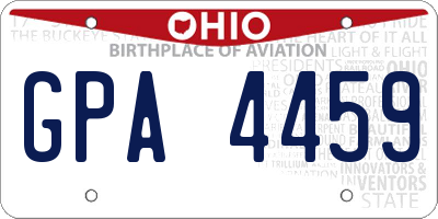 OH license plate GPA4459