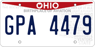 OH license plate GPA4479