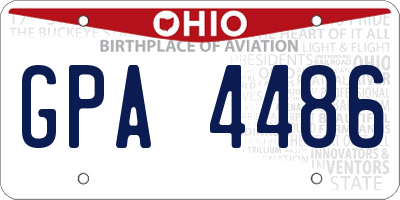 OH license plate GPA4486