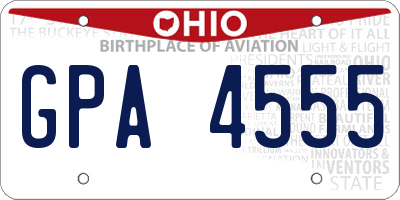 OH license plate GPA4555