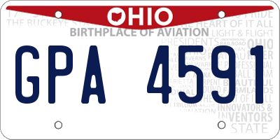 OH license plate GPA4591