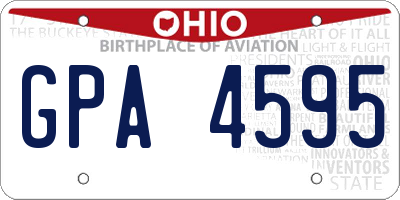 OH license plate GPA4595