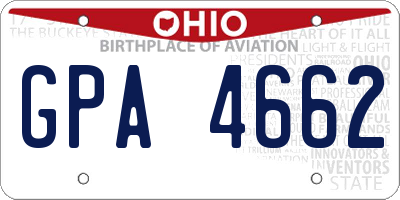 OH license plate GPA4662