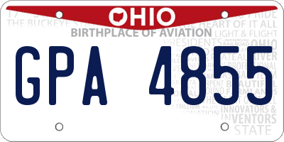 OH license plate GPA4855