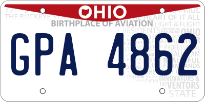 OH license plate GPA4862