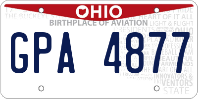 OH license plate GPA4877