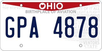 OH license plate GPA4878