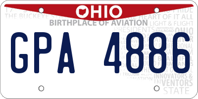 OH license plate GPA4886