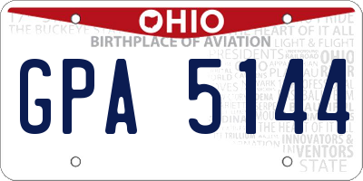 OH license plate GPA5144