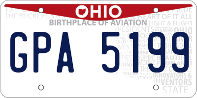 OH license plate GPA5199