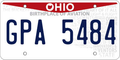 OH license plate GPA5484