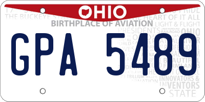 OH license plate GPA5489