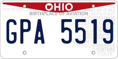 OH license plate GPA5519