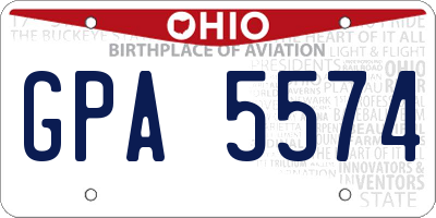 OH license plate GPA5574