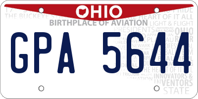 OH license plate GPA5644