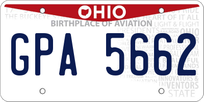 OH license plate GPA5662