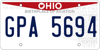 OH license plate GPA5694
