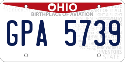 OH license plate GPA5739