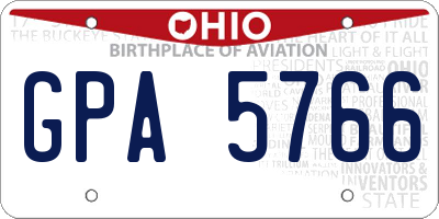 OH license plate GPA5766