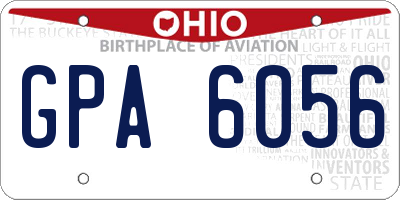 OH license plate GPA6056