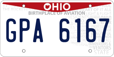 OH license plate GPA6167
