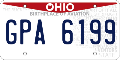 OH license plate GPA6199
