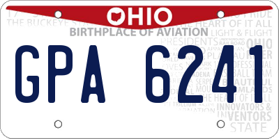 OH license plate GPA6241