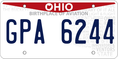 OH license plate GPA6244