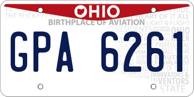OH license plate GPA6261