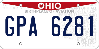 OH license plate GPA6281