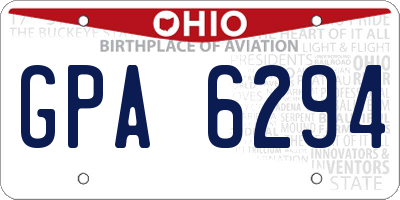 OH license plate GPA6294