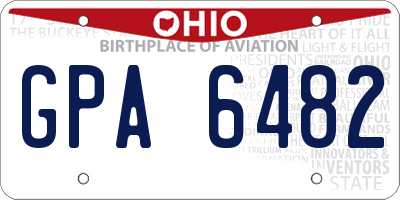 OH license plate GPA6482